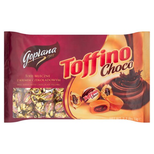 Toffi mleczne nadziewane kremem czekoladowym Goplana 1 kg