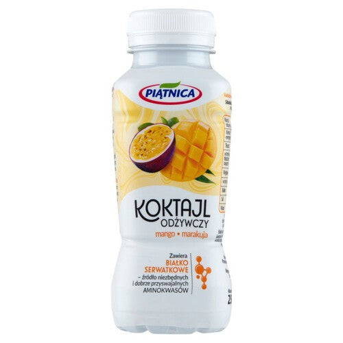 Koktajl z białkiem serwatkowym mango marakuja i owies Piątnica 250 ml