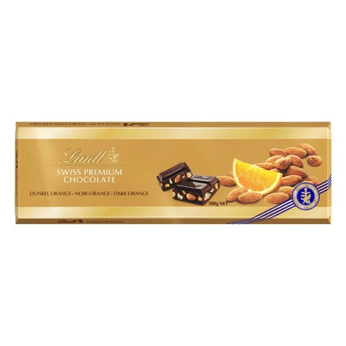 Czekolada ciemna z migdałami i pomarańczą Lindt 300 g