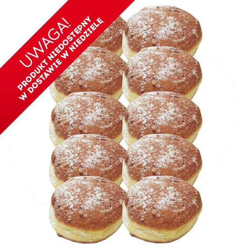 Pączek z nadzieniem w pudrze Cukiernia Auchan 10 sztuk